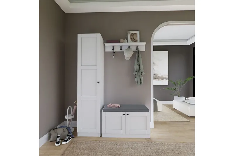 Nagouri Tv-möbelset 130x35 cm, Vit