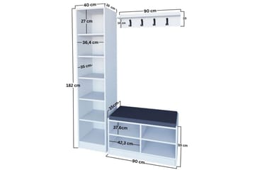 Nagouri Tv-möbelset 130x35 cm - Vit - Möbler - Hallmöbler - Möbelset för hall & entre