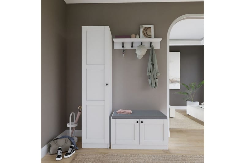 Nagouri Tv-möbelset 130x35 cm - Vit - Möbler - Tv möbel & mediamöbel - TV-möbelset