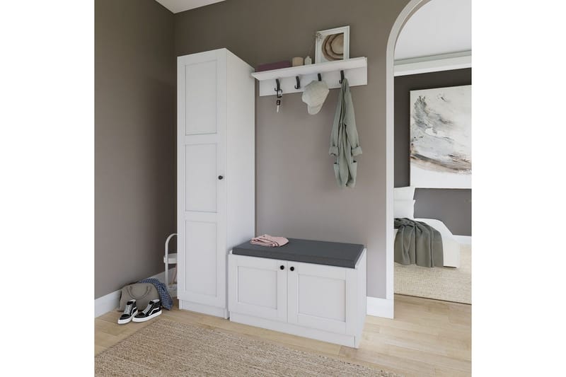 Nagouri Tv-möbelset 130x35 cm - Vit - Möbler - Tv möbel & mediamöbel - TV-möbelset