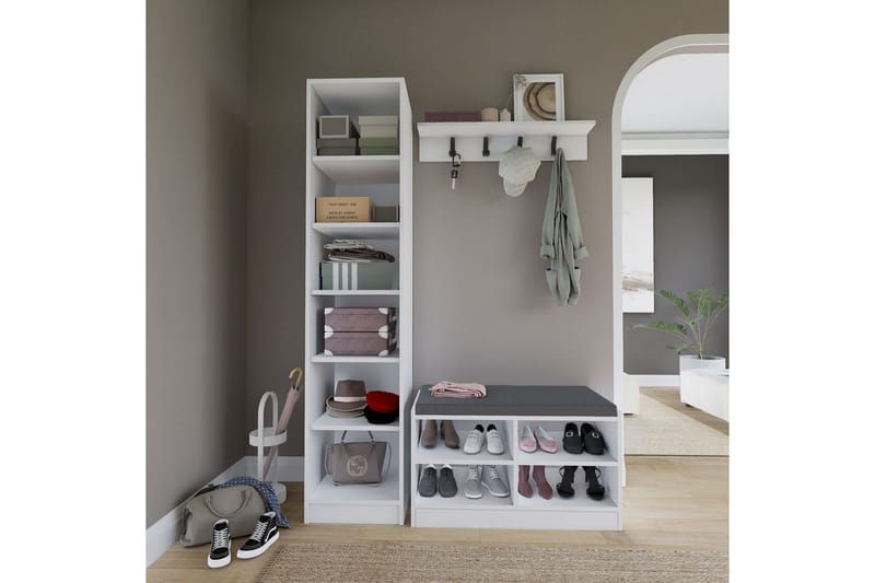 Nagouri Tv-möbelset 130x35 cm - Vit - Möbler - Tv möbel & mediamöbel - TV-möbelset