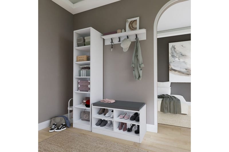 Nagouri Tv-möbelset 130x35 cm - Vit - Möbler - Tv möbel & mediamöbel - TV-möbelset