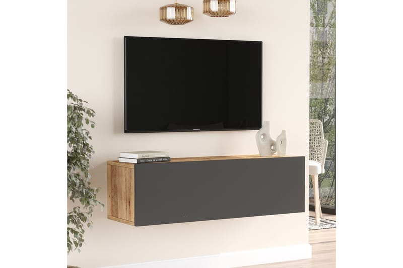 Nagpal Tv-möbelset 100x31,6 cm Mörkblå/Svart - Hanah Home - TV-möbelset