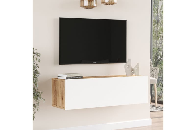 Nagpal Tv-möbelset 100x31,6 cm Mörkblå/Vit - Hanah Home - TV-möbelset