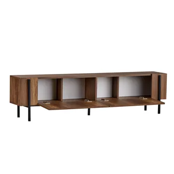 Nexus TV-bänk 180 cm - Barok valnöt och svart - Möbler - Tv möbel & mediamöbel - TV bänk & mediabänk