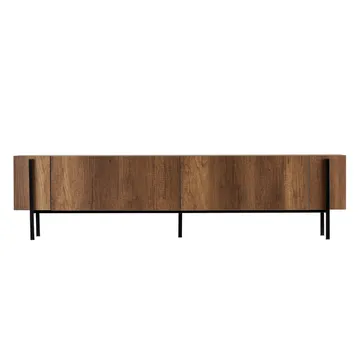 Nexus TV-bänk 180 cm - Barok valnöt och svart - Möbler - Tv möbel & mediamöbel - TV bänk & mediabänk