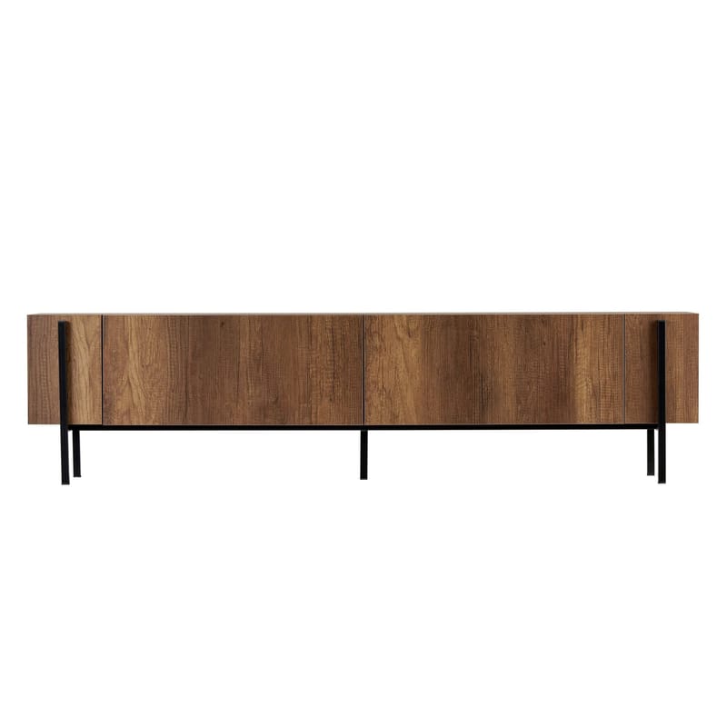 Nexus TV-bänk 180 cm - Barok valnöt och svart - Möbler - Tv möbel & mediamöbel - Mediastativ & väggfäste