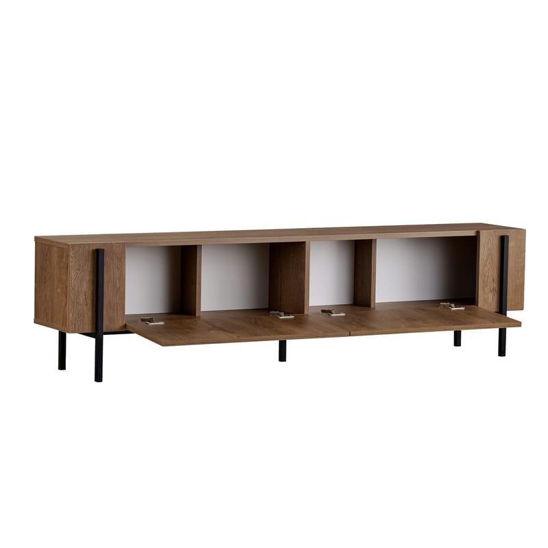 Nexus TV-bänk 180 cm - Kafkas Oak och Black - Möbler - Tv möbel & mediamöbel - Mediastativ & väggfäste