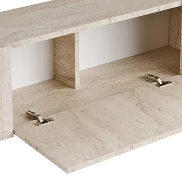 Nexus TV-bänk 180 cm - Travertin och guld - Möbler - Tv möbel & mediamöbel - TV bänk & mediabänk