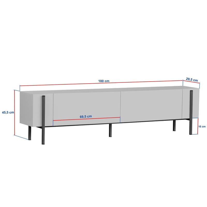 Nexus TV-bänk 180 cm - Travertin/guld - Möbler - Tv möbel & mediamöbel - TV bänk & mediabänk