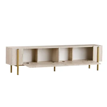Nexus TV-bänk 180 cm - Travertin/guld - Möbler - Tv möbel & mediamöbel - TV bänk & mediabänk