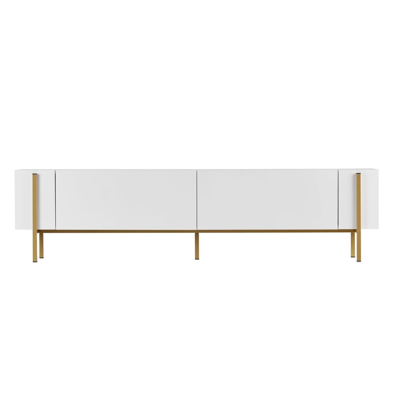 Nexus TV-bänk 180 cm - Vitt och guld - Möbler - Tv möbel & mediamöbel - Mediastativ & väggfäste