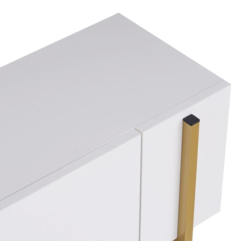 Nexus TV-bänk 180 cm - Vitt och guld - Möbler - Tv möbel & mediamöbel - Mediastativ & väggfäste