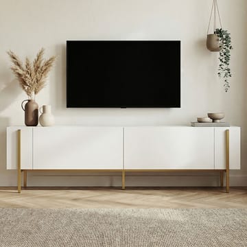 Nexus TV-bänk 180 cm - Vitt/guld - Möbler - Tv möbel & mediamöbel - TV bänk & mediabänk