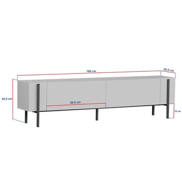 Nexus TV-bänk 180 cm - Vitt/guld - Möbler - Tv möbel & mediamöbel - TV bänk & mediabänk