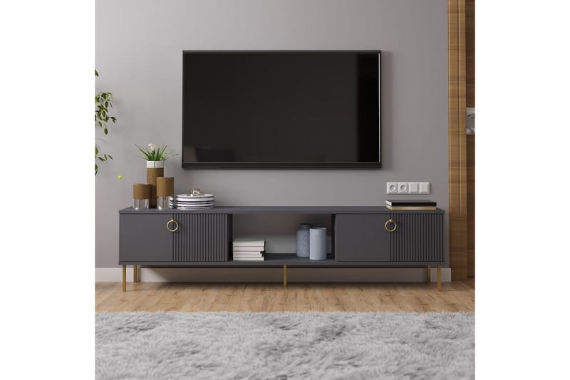 Neyra Tv-bänk 180 cm - Antracit - Möbler - Tv möbel & mediamöbel - TV bänk & mediabänk