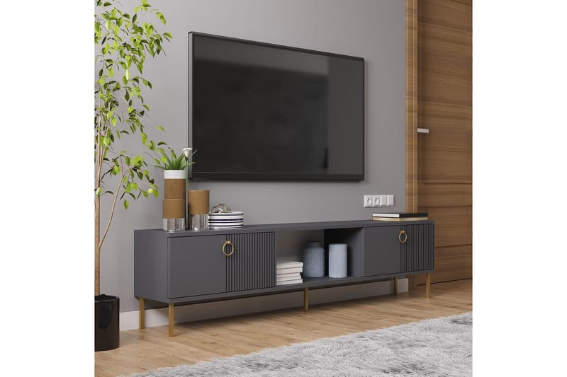 Neyra Tv-bänk 180 cm - Antracit - Möbler - Tv möbel & mediamöbel - TV bänk & mediabänk