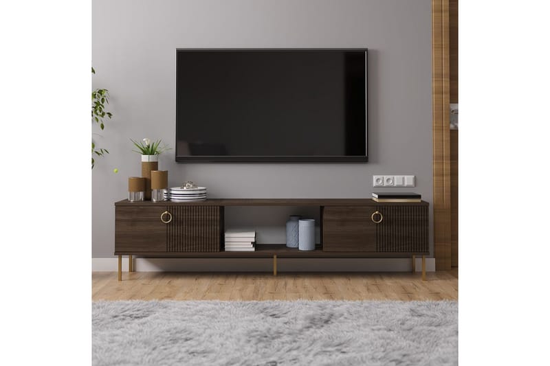 Neyra Tv-bänk 180 cm - Valnöt - Möbler - Tv möbel & mediamöbel - TV bänk & mediabänk
