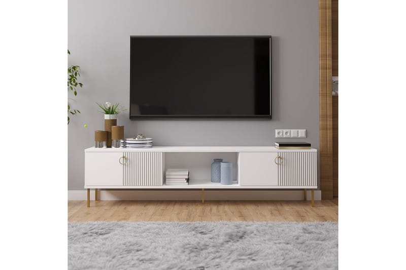 Neyra Tv-bänk 180 cm - Vit - Möbler - Tv möbel & mediamöbel - TV bänk & mediabänk