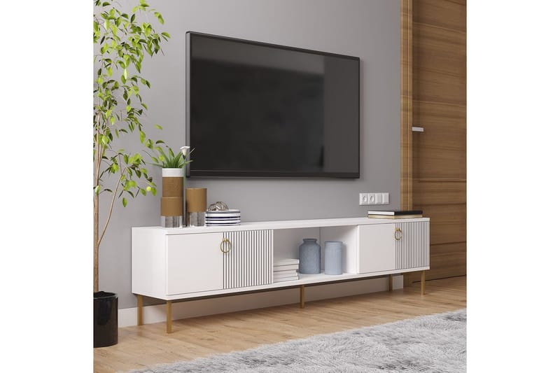 Neyra Tv-bänk 180 cm - Vit - Möbler - Tv möbel & mediamöbel - TV bänk & mediabänk