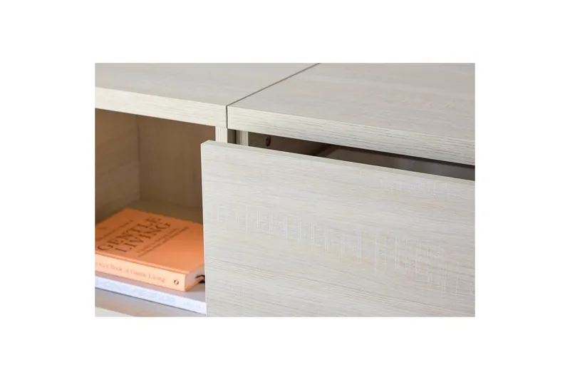 Nomi Vägghängd Tv Bänk 180 cm med Förvaring i Ljust Trä - Beige - Möbler - Tv möbel & mediamöbel - TV bänk & mediabänk