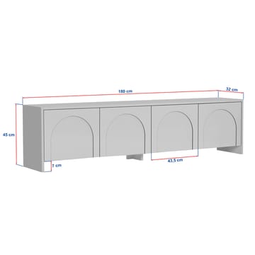 Nomira TV-bänk 180 cm - Cream - Möbler - Tv möbel & mediamöbel - TV bänk & mediabänk