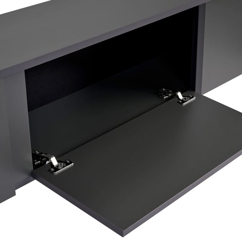 Nopira TV-bänk 180 cm - Antracit och svart - Möbler - Tv möbel & mediamöbel - Mediastativ & väggfäste