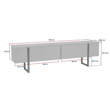 Nopira TV-bänk 180 cm - Antracit/Svart - Möbler - Tv möbel & mediamöbel - TV bänk & mediabänk