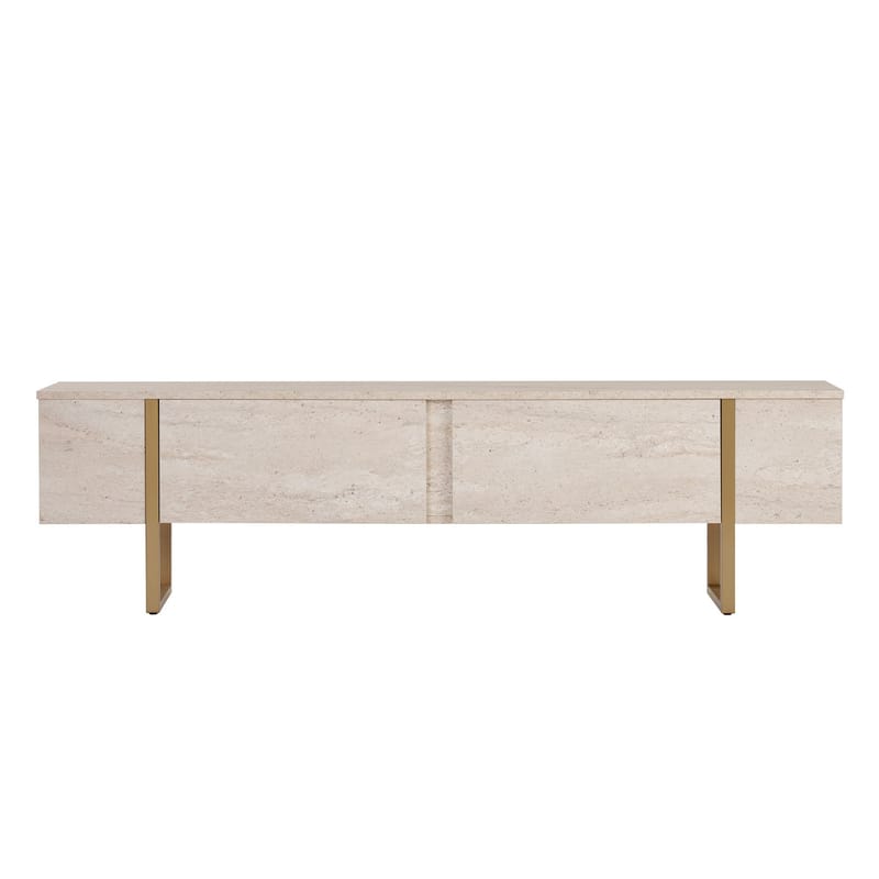 Nopira TV-bänk 180 cm - Travertin/guld - Möbler - Tv möbel & mediamöbel - TV bänk & mediabänk