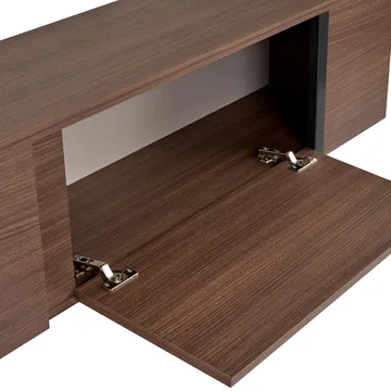 Nopira TV-bänk 180 cm - Valnöt och svart - Möbler - Tv möbel & mediamöbel - TV bänk & mediabänk