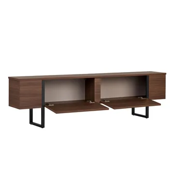 Nopira TV-bänk 180 cm - Valnöt och svart - Möbler - Tv möbel & mediamöbel - TV bänk & mediabänk
