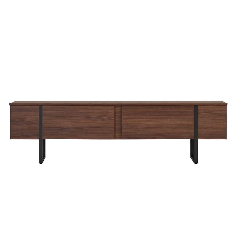 Nopira TV-bänk 180 cm - Valnöt och svart - Möbler - Tv möbel & mediamöbel - Mediastativ & väggfäste