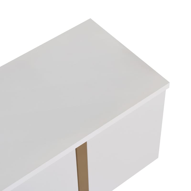 Nopira TV-bänk 180 cm - Vitt och guld - Möbler - Tv möbel & mediamöbel - Mediastativ & väggfäste