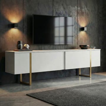 Nopira TV-bänk 180 cm - Vitt/guld - Möbler - Tv möbel & mediamöbel - TV bänk & mediabänk