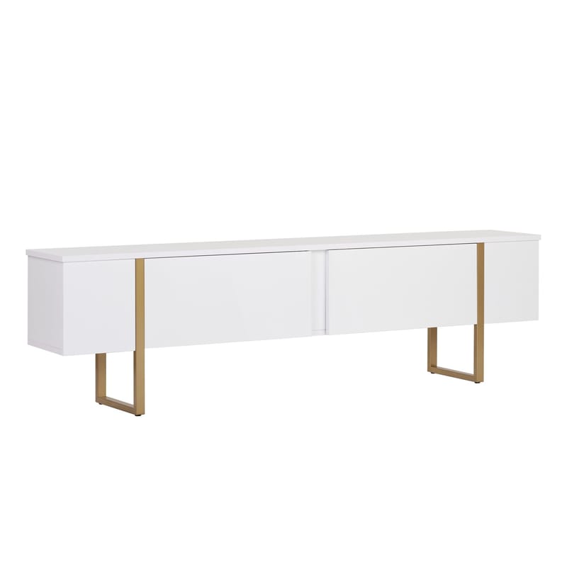 Nopira TV-bänk 180 cm, Vitt/guld