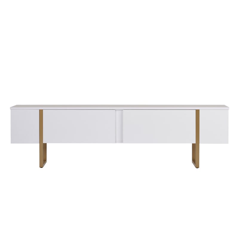 Nopira TV-bänk 180 cm - Vitt/guld - Möbler - Tv möbel & mediamöbel - TV bänk & mediabänk