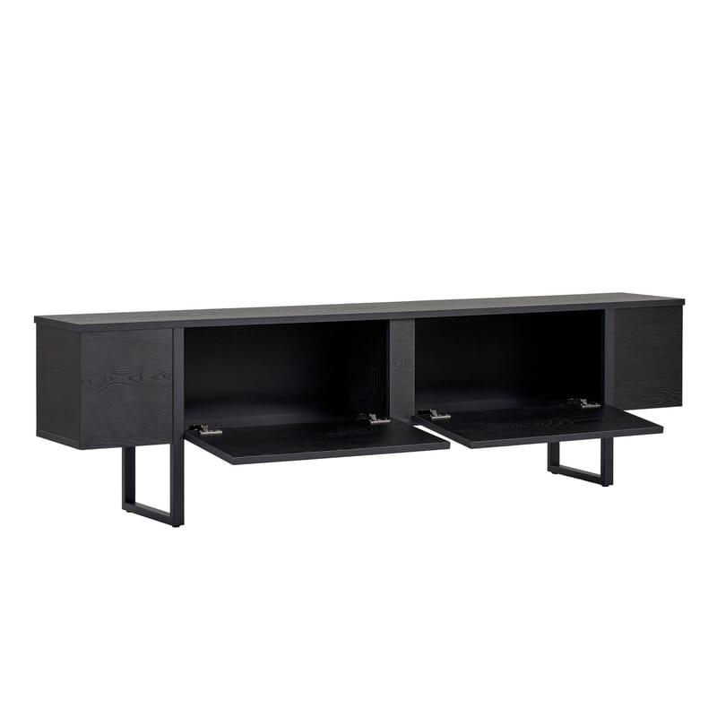 Nopira TV-bänk 180 cm - Wood Black och Black - Möbler - Tv möbel & mediamöbel - Mediastativ & väggfäste