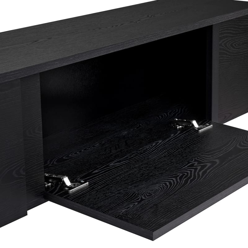Nopira TV-bänk 180 cm - Wood Black och Black - Möbler - Tv möbel & mediamöbel - Mediastativ & väggfäste