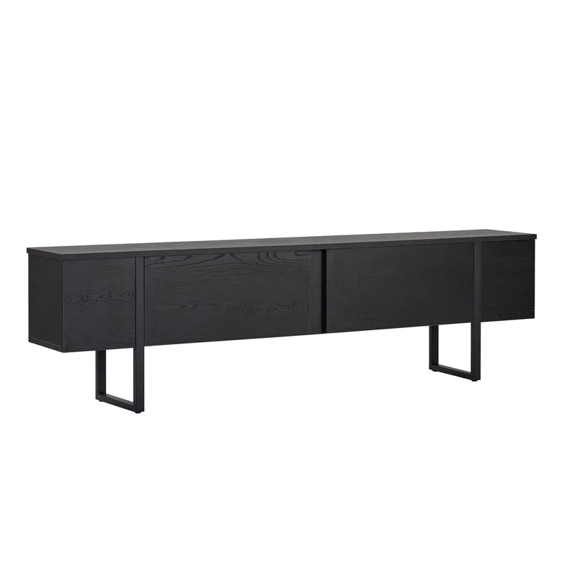 Nopira TV-bänk 180 cm - Wood Black och Black - Möbler - Tv möbel & mediamöbel - Mediastativ & väggfäste