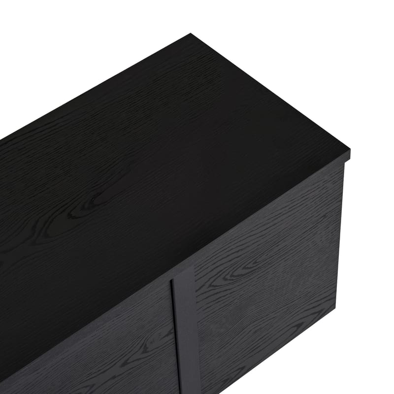 Nopira TV-bänk 180 cm - Wood Black och Black - Möbler - Tv möbel & mediamöbel - Mediastativ & väggfäste