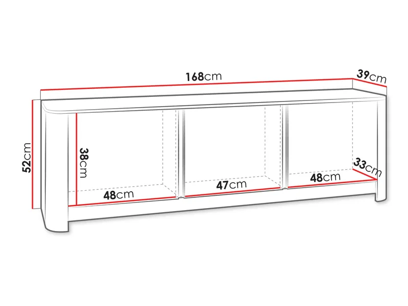 Norrhassel Tv-bänk 168 cm - brun - Möbler - Tv möbel & mediamöbel - TV bänk & mediabänk