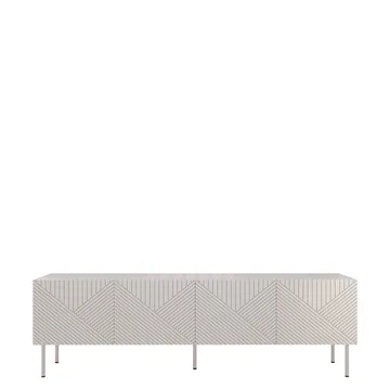 Norrs Golvstående Tv-bänk 191 cm med Förvaring i Målat Trä - Ljusbeige - Möbler - Tv möbel & mediamöbel - TV bänk & mediabänk