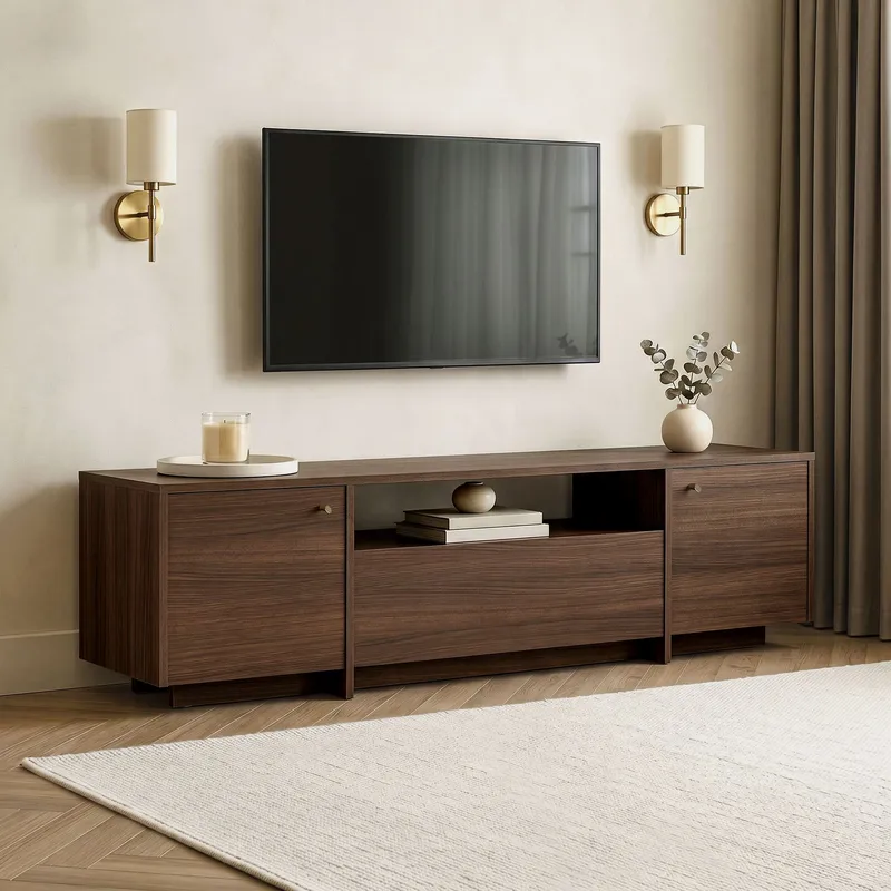 Nover TV-bänk 180x46x35 cm - Valnöt - Möbler - Tv möbel & mediamöbel - TV bänk & mediabänk