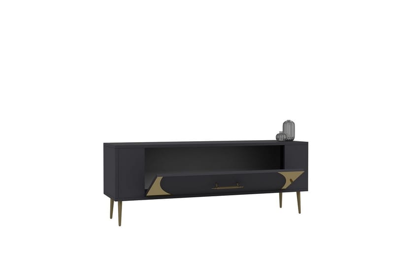 Olyra Tv-bänk 120 cm - Antracit/Guld - Möbler - Tv möbel & mediamöbel - TV bänk & mediabänk