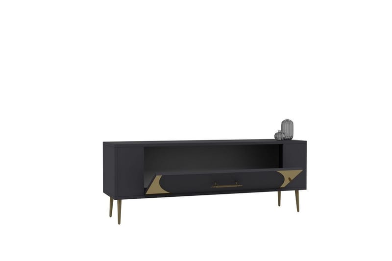 Olyra Tv-bänk 120 cm - Antracit/Guld - Möbler - Tv möbel & mediamöbel - TV bänk & mediabänk