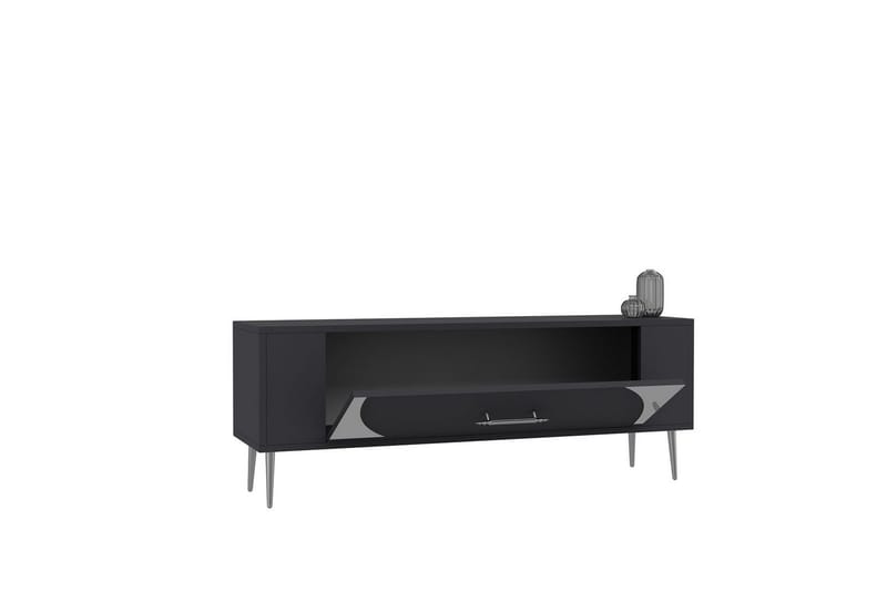 Olyra Tv-bänk 120 cm - Antracit/Silver - Möbler - Tv möbel & mediamöbel - TV bänk & mediabänk