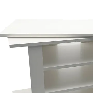 Olyricon TV-bänk 78 cm Med förvaring Rullbar - Vit och svart - Möbler - Tv möbel & mediamöbel - TV bänk & mediabänk