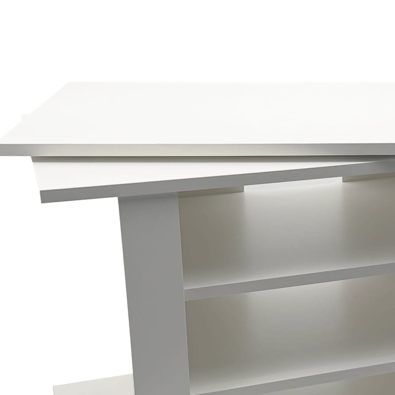 Olyricon TV-bänk 78 cm Med förvaring Rullbar - Vit och svart - Möbler - Tv möbel & mediamöbel - TV bänk & mediabänk