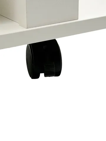 Olyricon TV-bänk 78 cm Med förvaring Rullbar - Vit och svart - Möbler - Tv möbel & mediamöbel - TV bänk & mediabänk