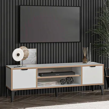 Olyros Tv-bänk 140 cm - Vit - Möbler - Tv möbel & mediamöbel - TV bänk & mediabänk